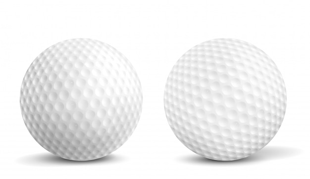 Kostenloser Vektor golfbälle lokalisierten realistische vektorillustrationen