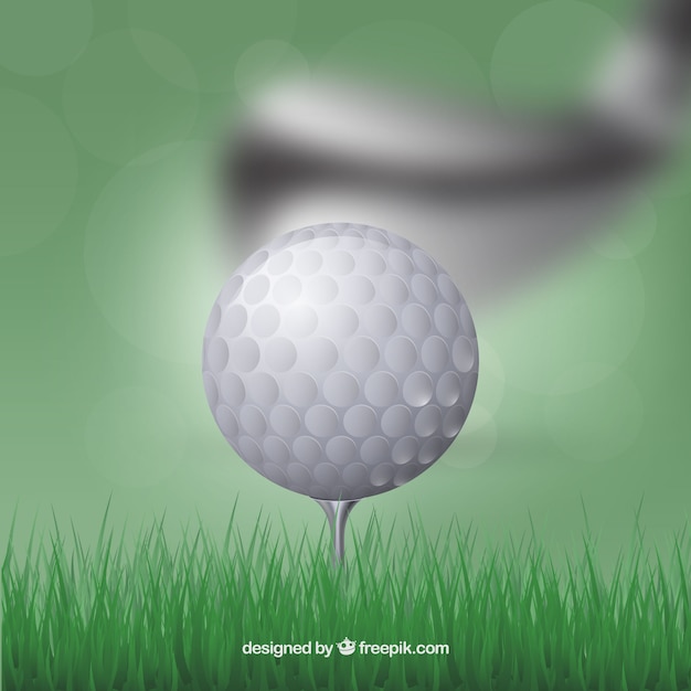 Golfhintergrund mit unscharfem Verein