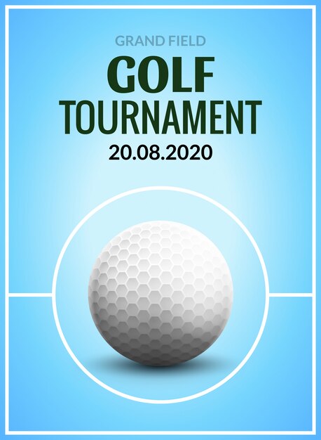 Golfturnier Plakat Vorlage Kostenlose Vektor