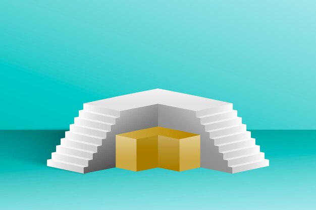 Gradient 3D-Treppenhintergrund