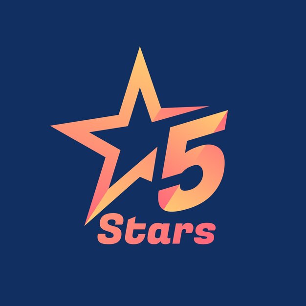 Gradient 5-Sterne-Logo-Vorlage
