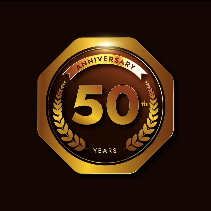 Kostenlose Vektor gradient 50. jahrestag oder geburtstag