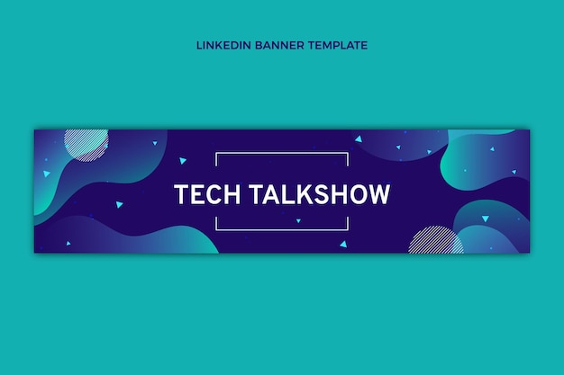 Gradient abstrakte flüssigkeitstechnologie linkedin banner