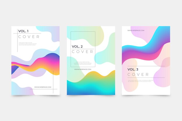 Gradient abstrakte Formen decken Sammlung ab