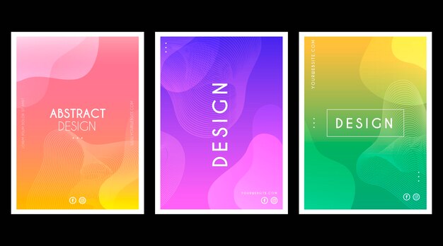 Gradient abstrakte Formen decken Sammlung ab