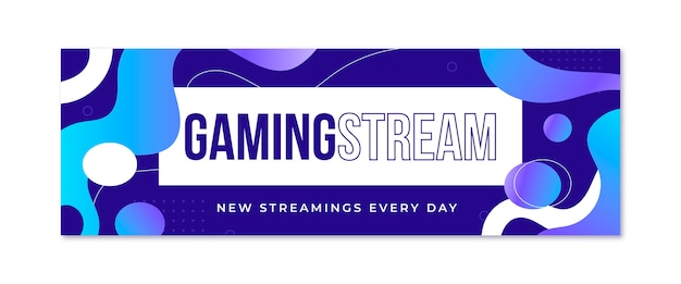 Gradient abstrakter Gaming-Twitter-Header
