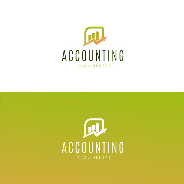 Kostenloser Vektor gradient accounting logo vorlage