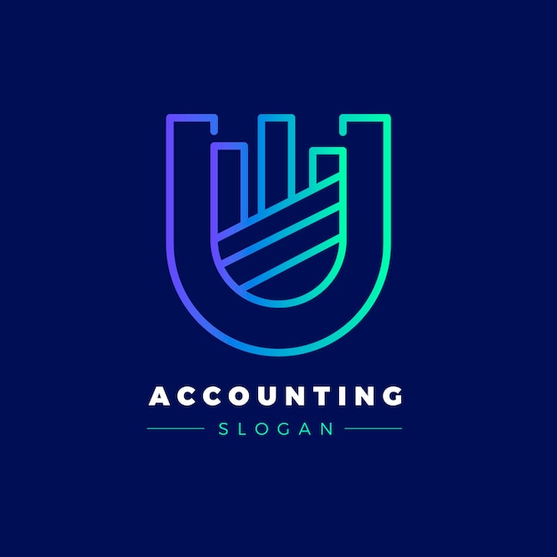 Gradient accounting logo vorlage
