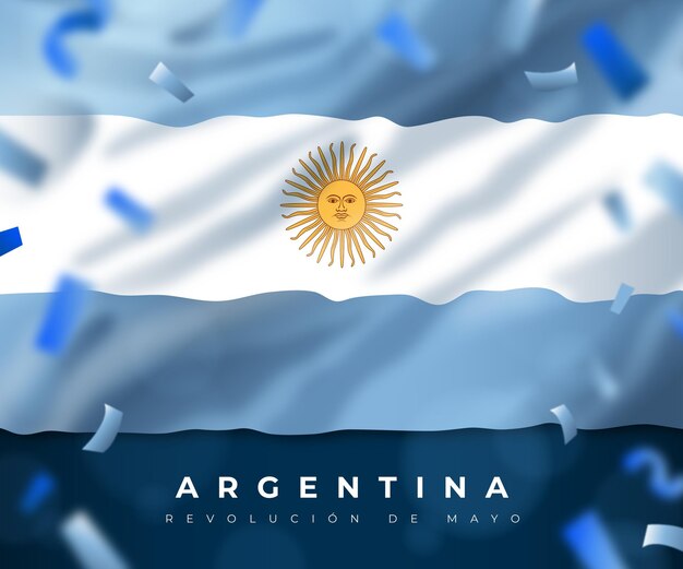 Gradient argentinian dia de la revolucion de mayo Illustration