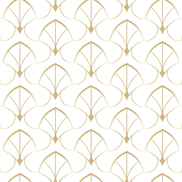 Gradient art deco goldene details nahtloses muster