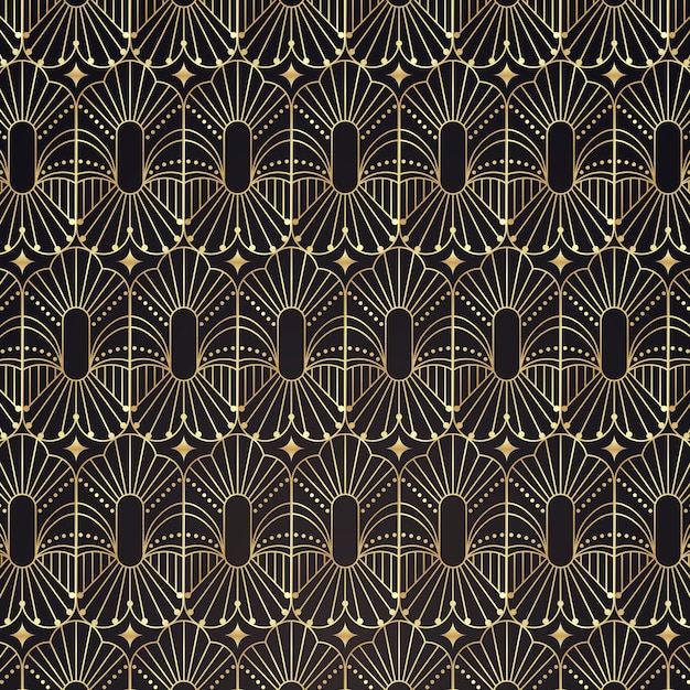 Kostenloser Vektor gradient art-deco-muster