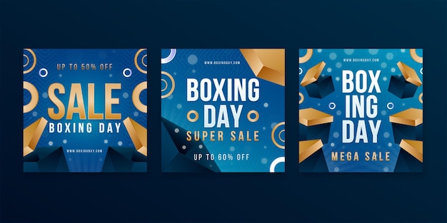 Gradient Boxing Day Sale Instagram Posts Sammlung