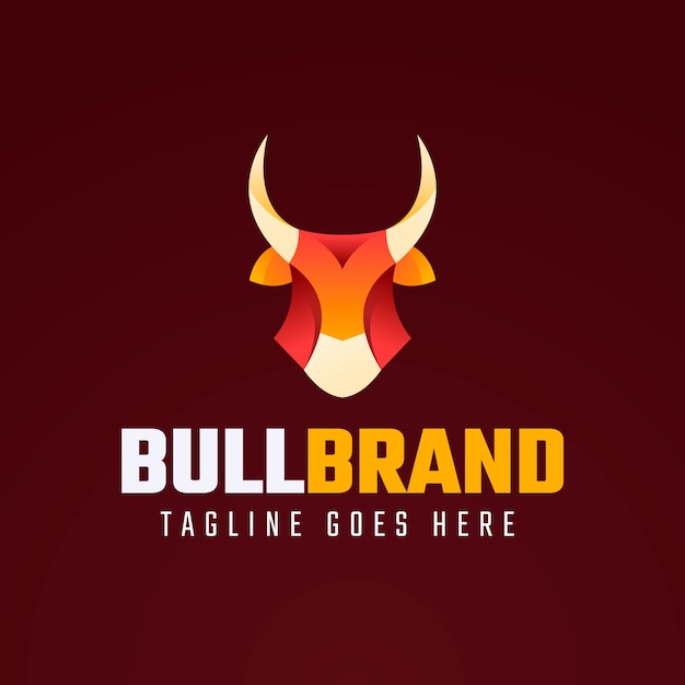 Gradient Bull Logo Vorlage