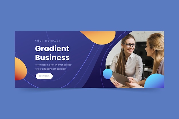 Gradient business-facebook-cover