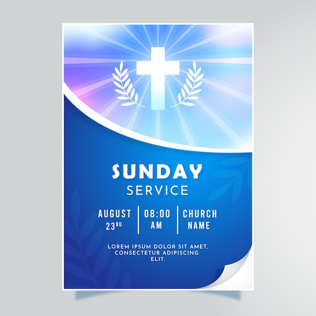 Gradient church flyer vorlage