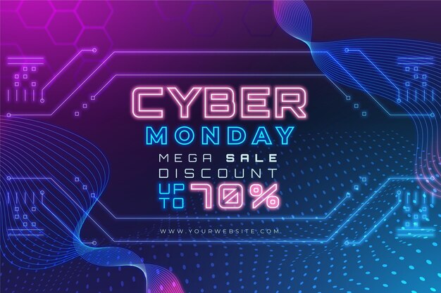 Gradient Cyber Monday Verkaufsillustration