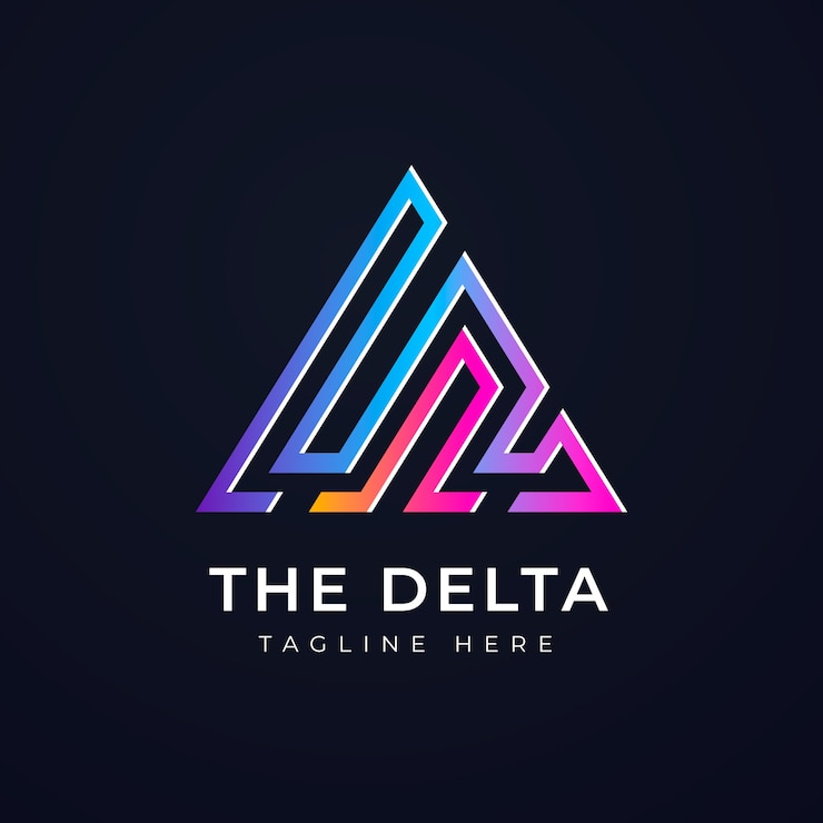 Kostenlose Vektor gradient-delta-logo-design
