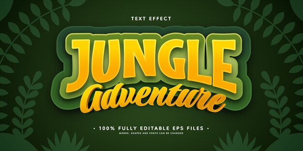 Gradient Dschungel Abenteuer Text-Effekt