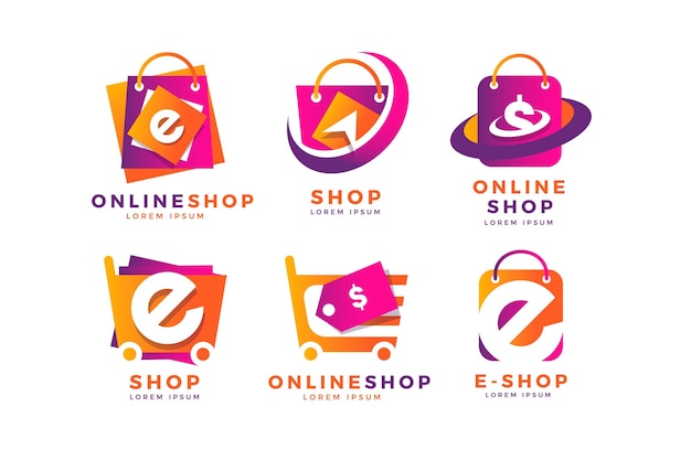 Gradient e-commerce-logo-sammlung