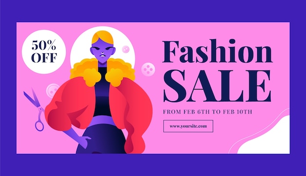 Gradient fashion stylist sale banner