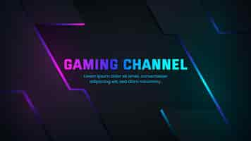 Kostenloser Vektor gradient gaming youtube kanal kunst