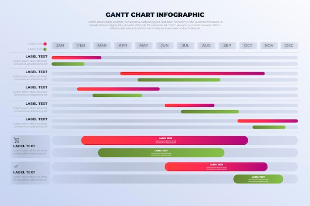 Gradient Gantt Diagramm