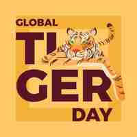 Kostenloser Vektor gradient global tiger day illustration