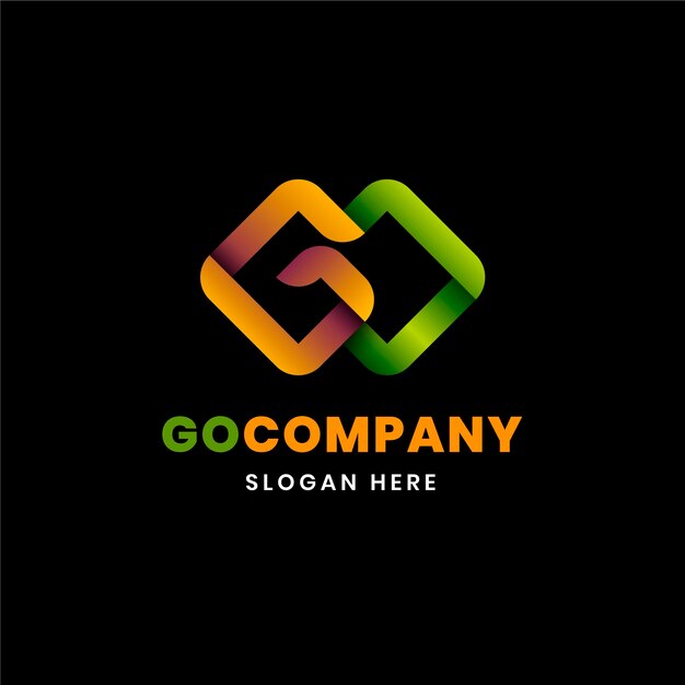 Gradient Go-Logo-Vorlage