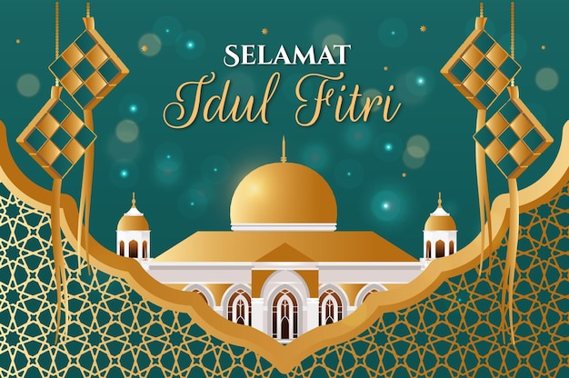 Gradient Hari Raya Aidilfitri Hintergrund