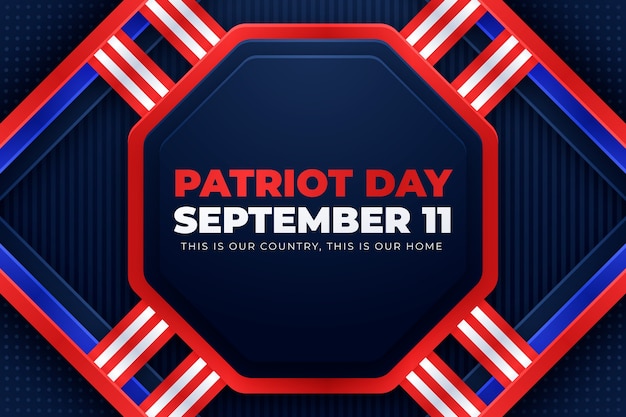 Kostenloser Vektor gradient-hintergrund für die feier des 11. september patriot day