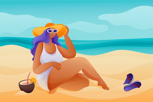 Gradient-Hintergrund für Sommerfeiern