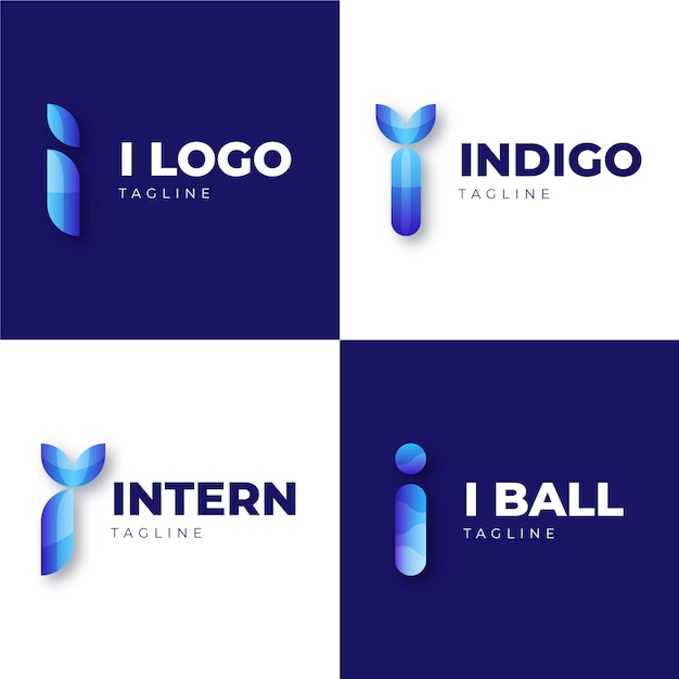 Kostenloser Vektor gradient i-logo-vorlage