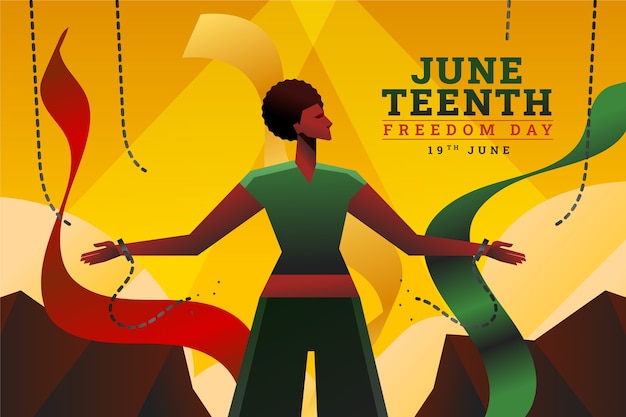 Kostenloser Vektor gradient juneteenth illustration