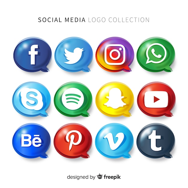 Kostenloser Vektor gradient-logo für social media-logos