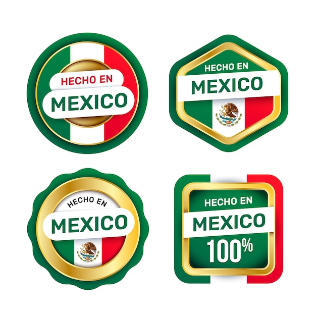 Kostenloser Vektor gradient made in mexico-vorlage