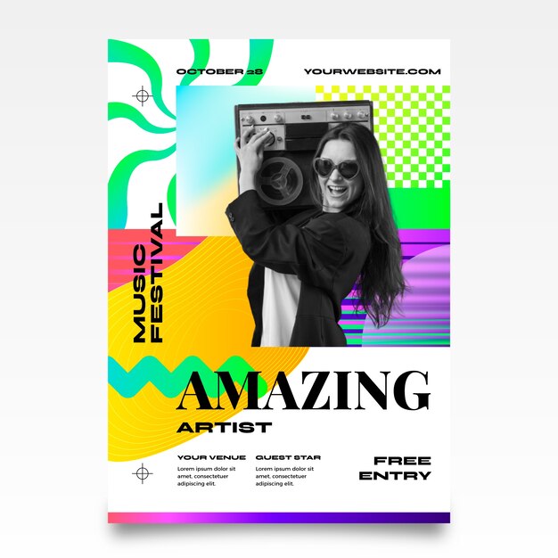 Gradient maximalist Poster Vorlage Design