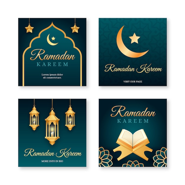 Gradient ramadan instagram posts sammlung