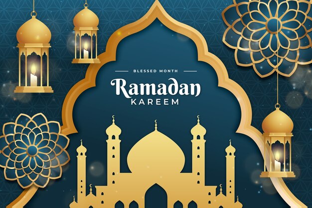 Gradient Ramadan Kareem Hintergrund