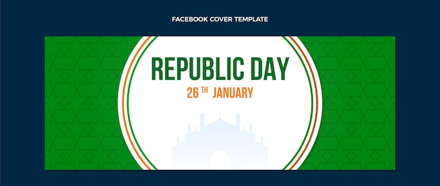 Kostenloser Vektor gradient republic day social-media-cover-vorlage