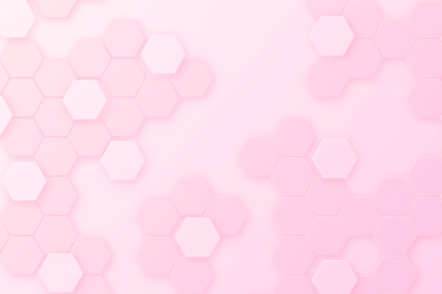 Gradient rosa sechseckiger Hintergrund