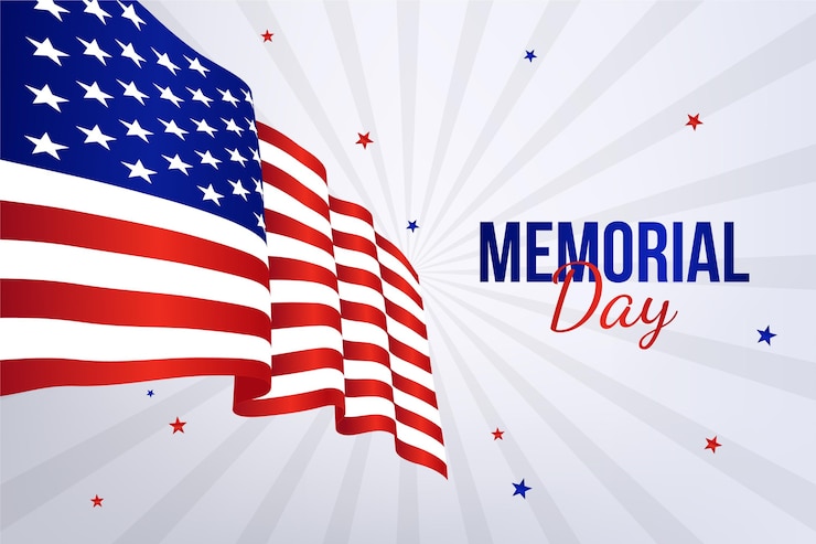 Kostenlose Vektor gradient usa gedenktag-illustration