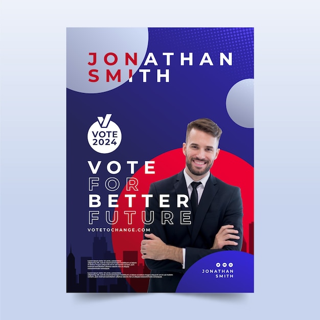 Gradient-Wahlplakat Vorlage