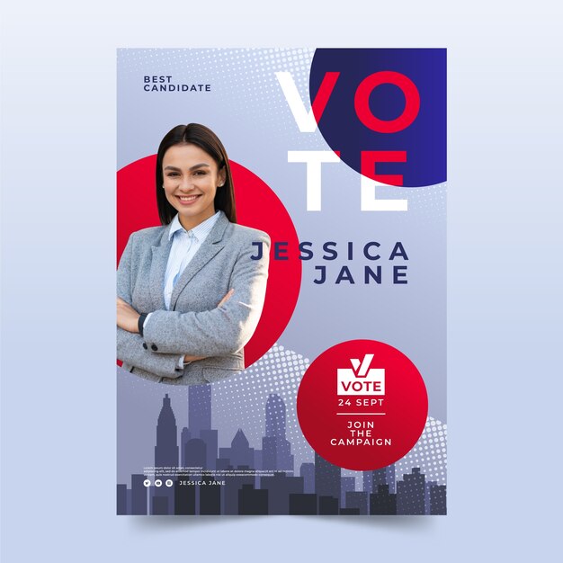 Gradient-Wahlplakat Vorlage
