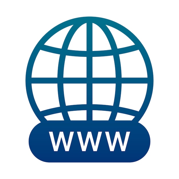 Gradient-World Wide Web-Internet ist ein beliebtes Netzwerk.