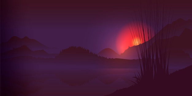 Gradiente Illustration der Wintersonnenwende