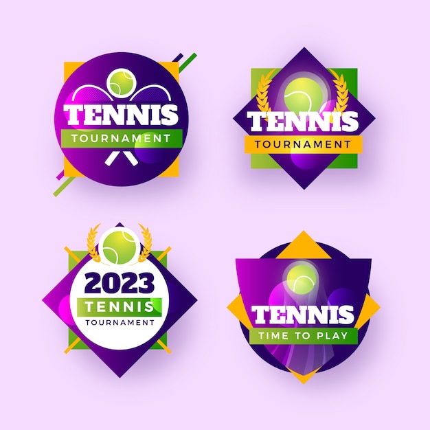 Kostenloser Vektor gradienten-tennis-design-vorlage