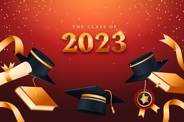 Gradientenhintergrund für die Abschlussklasse 2023