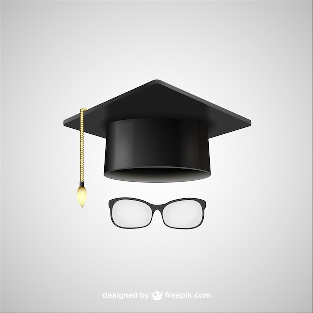 Graduation Hut und Brille