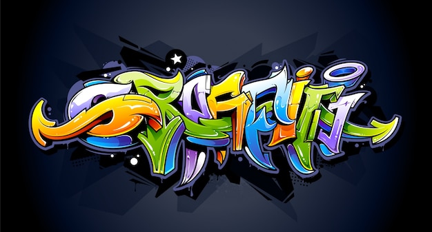 Graffiti-design an der wand