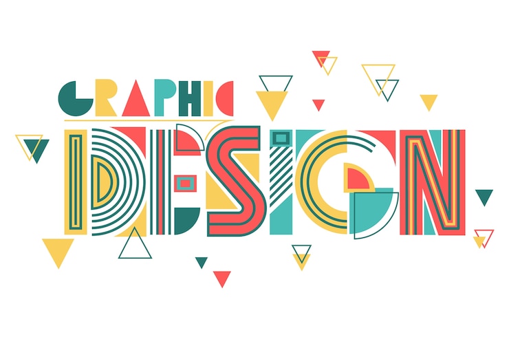 Kostenlose Vektor grafikdesign in geometrischer beschriftung
